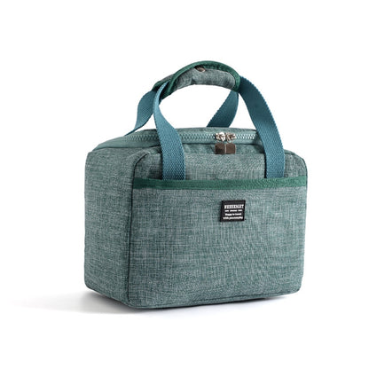 Portable Lunch Bag Thermal Insulated Lunch Box Tote Cooler Handbag, 24  x 17 x 14cm