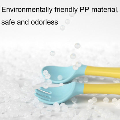 Children Eating Training Tableware Baby Bendable Silicone Soft Spoon, Green