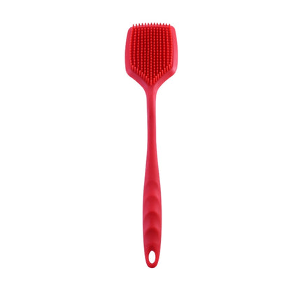 ZYA-251 Silicone Integrated Pot Scrubbing Brush Household Kitchen Cleaning Brush Dishwashing Brush, Red