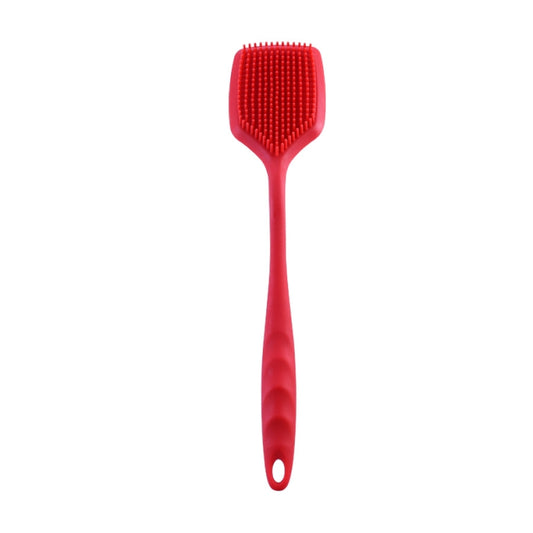 ZYA-251 Silicone Integrated Pot Scrubbing Brush Household Kitchen Cleaning Brush Dishwashing Brush, Red