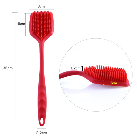 ZYA-251 Silicone Integrated Pot Scrubbing Brush Household Kitchen Cleaning Brush Dishwashing Brush, Red