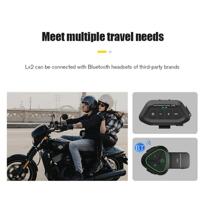 LX2 Motorcycle Helmet Bluetooth Earphone Waterproof Noise Canceling Motorcycle Headphones