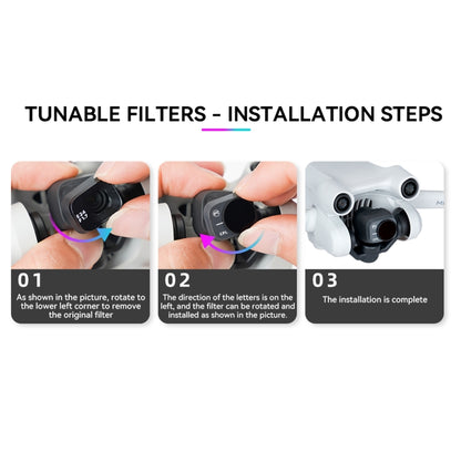 For DJI Mini 3 Pro RCSTQ PL Filters Drone Accessoires, ND8/PL, ND16/PL, ND32/PL, ND64/PL, 4 In 1 ND/PL 8/16/32/64, 6 In 1 UV+CPL+ND/PL 8/16/32/64