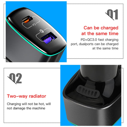 شاحن سيارة RCSTQ 100 واط 2 في 1 لطائرة DJI Mavic 3/Mini 2، لطائرة DJI Mavic 3/Mini 2