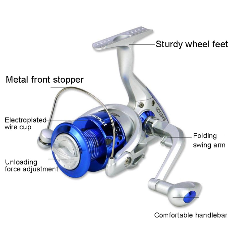 YUMOSHI SA Series Spinning Reel Plastic Head Fishing Reel Fishing Rod Reel