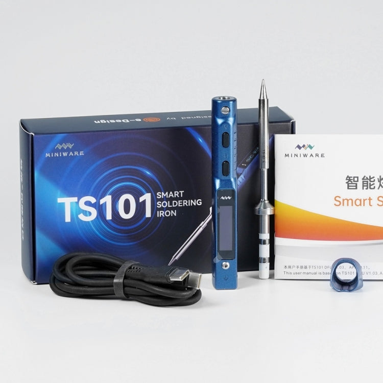 MINIWARE TS101 PD DC Soldering Iron 90W Portable Soldering Pen, With BC2 Soldering Iron Head, With B2 Soldering Iron Head, With I Soldering Iron Head, With KU Soldering Iron Head, With K Soldering Iron Head, With D24 Soldering Iron Head����������������...