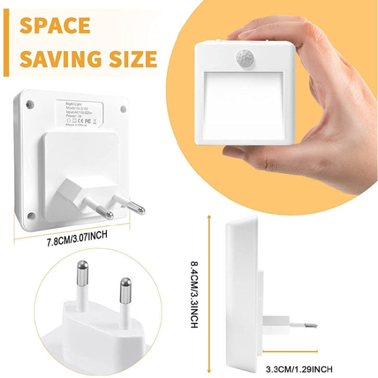 NL2101 Motion Sensor LED Night Light AC Plug Dimming Sleep Lights,Spec:, NL2101 Warm EU Plug, NL2101 Warm and White EU Plug, NL2101 Warm US Plug, NL2101 Warm and White US Plug, NL2101 Warm UK Plug, NL2101 Warm and White UK Plug