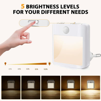 NL2101 مصباح ليلي LED بمستشعر حركة، قابس تيار متردد، مصابيح نوم خافتة، المواصفات: NL2101 قابس أوروبي دافئ، NL2101 قابس أوروبي دافئ وأبيض، NL2101 قابس أمريكي دافئ، NL2101 قابس أمريكي دافئ وأبيض، NL2101 قابس بريطاني دافئ، NL2101 قابس بريطاني دافئ وأبيض