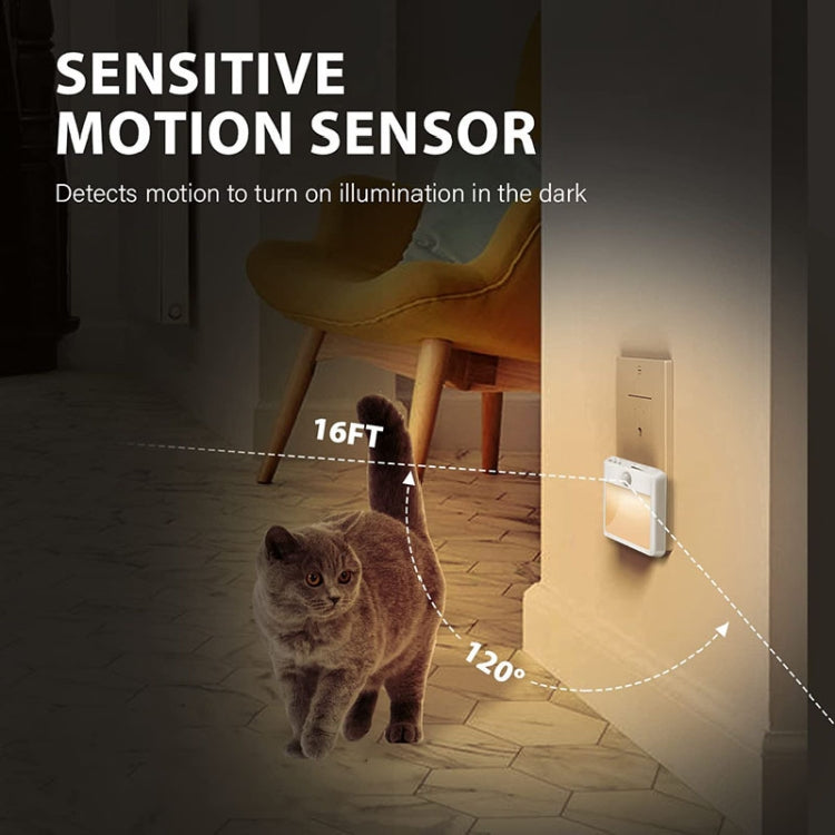 NL2101 Motion Sensor LED Night Light AC Plug Dimming Sleep Lights,Spec:, NL2101 Warm EU Plug, NL2101 Warm and White EU Plug, NL2101 Warm US Plug, NL2101 Warm and White US Plug, NL2101 Warm UK Plug, NL2101 Warm and White UK Plug