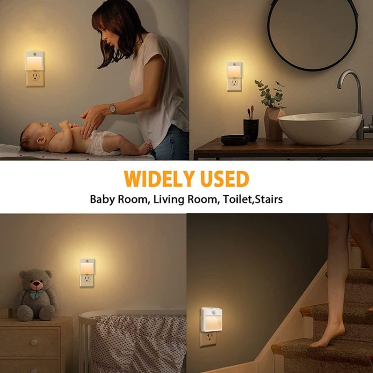 NL2101 Motion Sensor LED Night Light AC Plug Dimming Sleep Lights,Spec:, NL2101 Warm EU Plug, NL2101 Warm and White EU Plug, NL2101 Warm US Plug, NL2101 Warm and White US Plug, NL2101 Warm UK Plug, NL2101 Warm and White UK Plug
