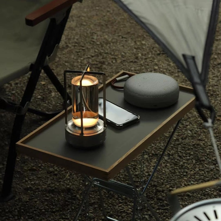 Vintage All Aluminum Cross Table Lamp Hotel Portable Outdoor Camping Touch Night Light