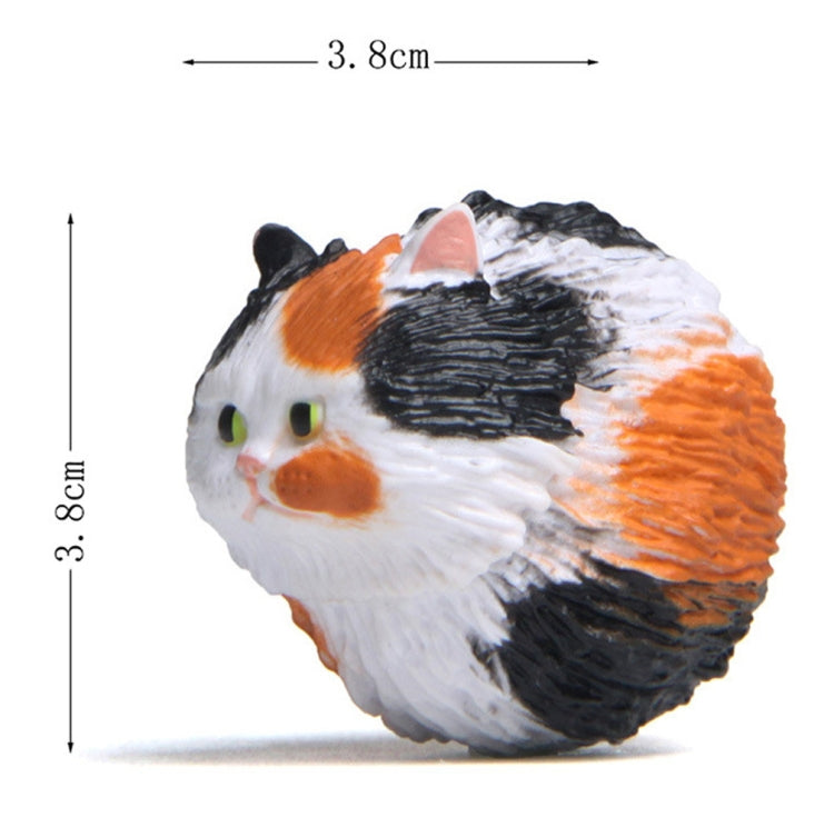 Round Little Tiger Cat Keychain Cartoon Key Ring Ornament, Yellow White, Gray, White, 3 Color, Black, Coffee White