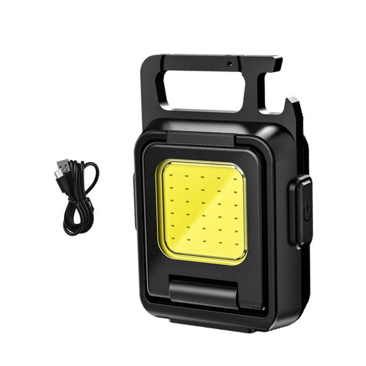 Double Sided COB Flashlight Mini Keychain Light Camping Light, Without Stand, With Stand