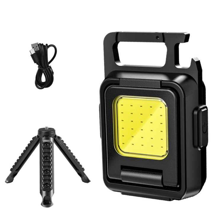 Double Sided COB Flashlight Mini Keychain Light Camping Light, Without Stand, With Stand