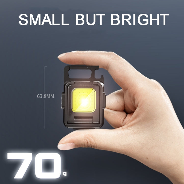 Double Sided COB Flashlight Mini Keychain Light Camping Light, Without Stand, With Stand