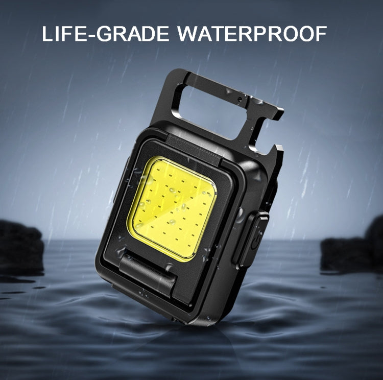 Double Sided COB Flashlight Mini Keychain Light Camping Light, Without Stand, With Stand