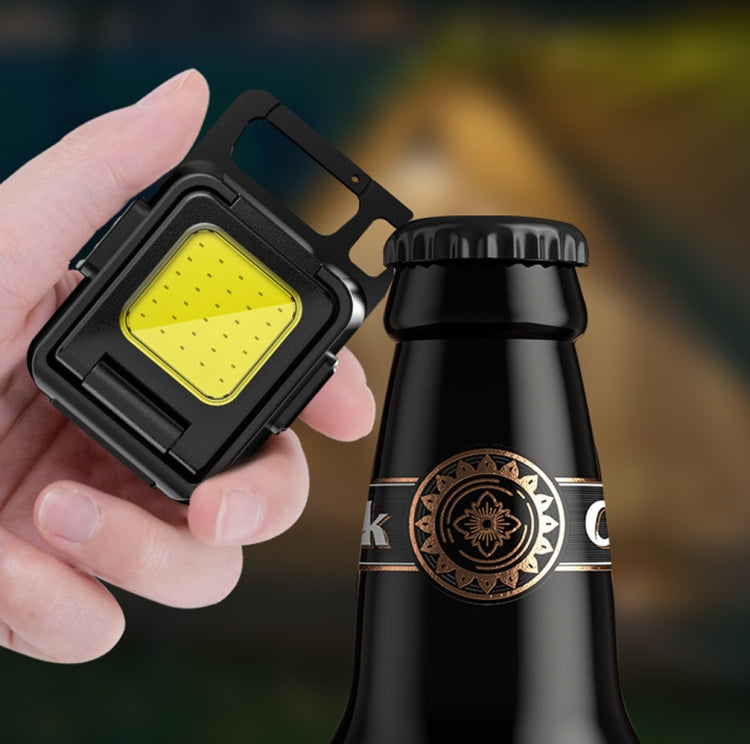 Double Sided COB Flashlight Mini Keychain Light Camping Light, Without Stand, With Stand