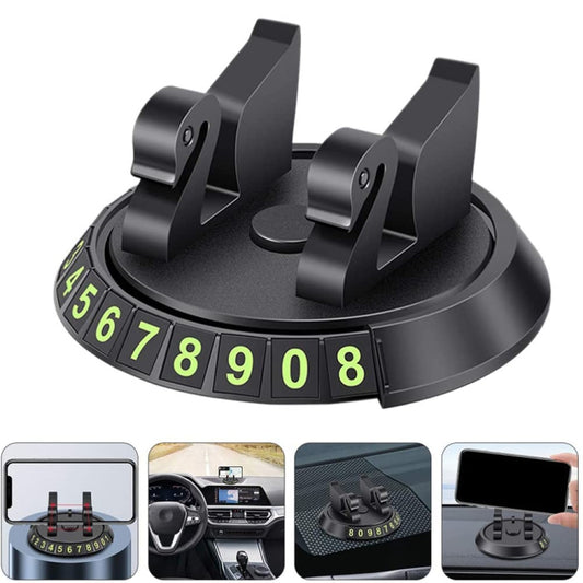 R-2017 Car Mobile Phone Holder 360 Degree Rotatable Swan Stand, Without Number Plates, With Number Plate
