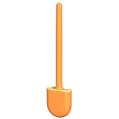 Soft Rubber Toilet Brush Clamp No Dead Space Cleaning Brush, Leakage, Drain