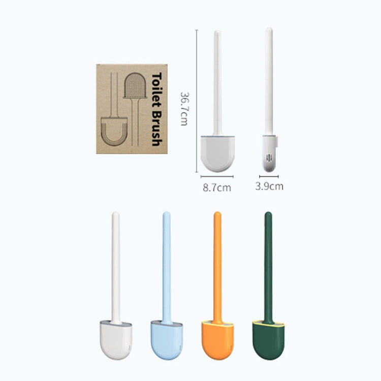 Soft Rubber Toilet Brush Clamp No Dead Space Cleaning Brush, Leakage, Drain