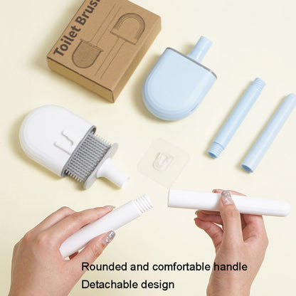Soft Rubber Toilet Brush Clamp No Dead Space Cleaning Brush, Leakage, Drain