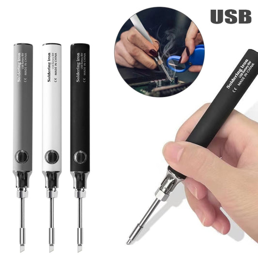 8W USB 5V Cordless Soldering Iron Low Voltage Soldering Pen, White, Black, Gray