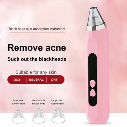 Blackhead Remover Vacuum Pore Cleaner Facial Deep Cleaning Beauty Tools, Dry Battery(White), Dry Battery (Pink)