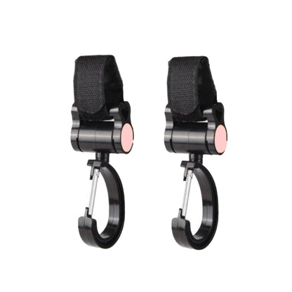 2pcs Universal Baby Stroller Hooks Accessories 360 Degree Sticky Hooks, Sticky Hooks(Pink), Sticky Hooks(Yellow), Sticky Hooks(Black)