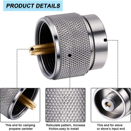 Portable Camping Stove Propane Tank Adapter American Standard Gas Burner Conversion Head
