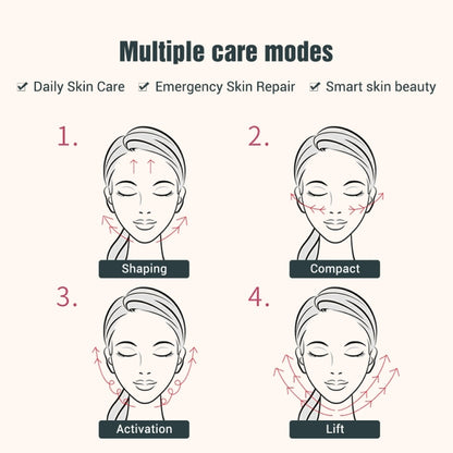 Microcurrent EMS Face Thinning Instrument Red Blue Light Skin Rejuvenation Beauty Instrument