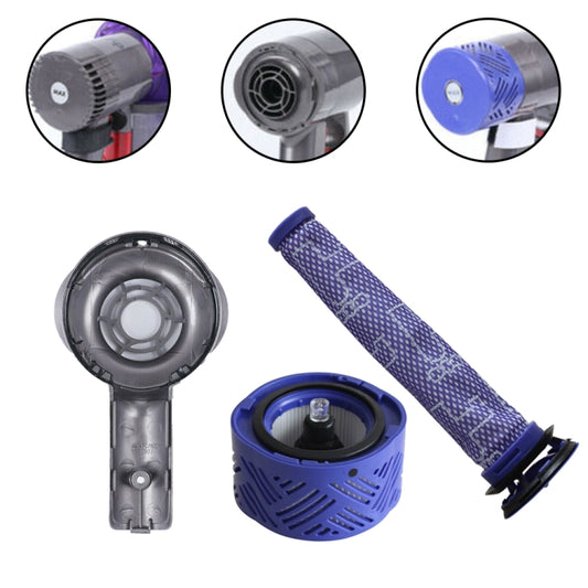For Dyson V6 DC59/58/63/74 Vacuum Cleaner Accessories, Motor Rear Cover + Rear Filter Element + Front