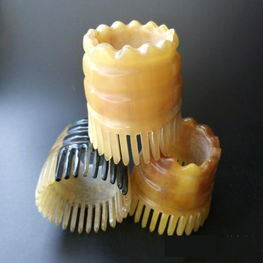 Cylindrical Horn Comb Short Shampoo Brush, Color Random Delivery, Brush