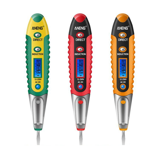 ANENG VD700 2pcs Sound and Light Alarm Non-contact Digital Display Sensor Multi-function Test Pen, Digital Display Pen (Yellow Green), Digital Display Pen (Black Yellow), Digital Display Pen (Black Red)