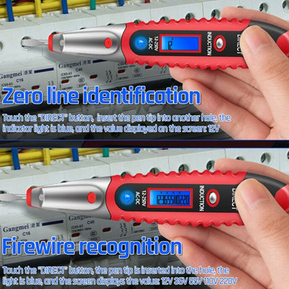 ANENG VD700 2pcs Sound and Light Alarm Non-contact Digital Display Sensor Multi-function Test Pen, Digital Display Pen (Yellow Green), Digital Display Pen (Black Yellow), Digital Display Pen (Black Red)