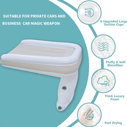 Outdoor Travel Baby Inflatable Bed Children Car Rear Folding Bed Aircraft Inflatable Mattress, Gray, Gray+Seat Belt, Gray+Inflator, Gray+Storage Bag, Gray+Inflator+Storage Bag+Seat Belt, Gray+CN Plug Inflatable Pump+Storage Bag+Seat Belt