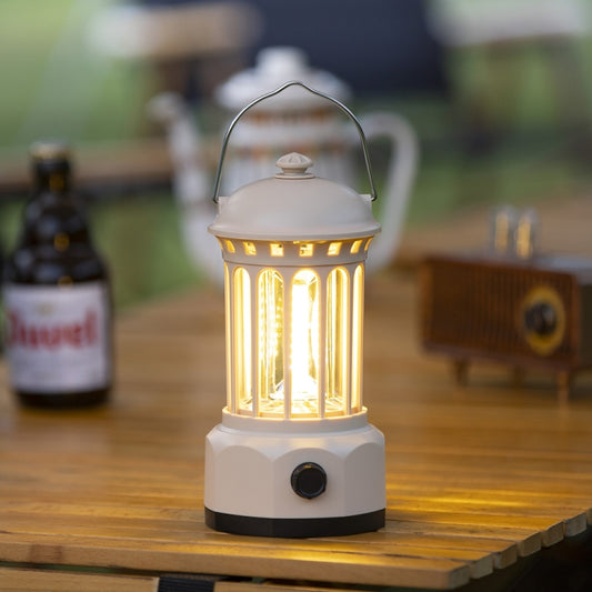 Battery Model COB Portable Outdoor Camping Lamp Atmosphere Tent Lamp Retro Lamp, Battery Small Green, Battery Small Black, Battery Small Beige, Battery Small Red, Battery Large Beige, Battery Large Black, Battery Large Green, Battery Large Red