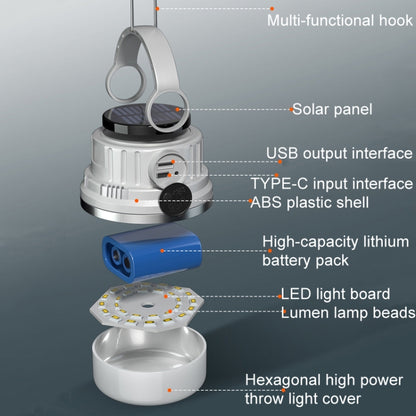 M10 Solar Tent Light With Portable Power Supply Handheld Camping Light Outdoor Vintage Mood Lights