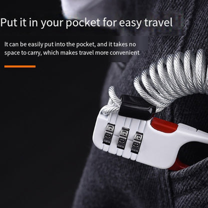 Helmet Anti Theft Password Lock Motorcycle Car Basket Soft Lock