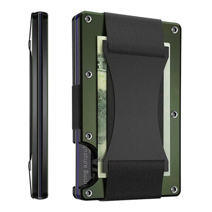 Credit Card Holder Wallets RFID Blocking Slim Metal Card Clip, Black, Grey, Royal Blue, Army Green, Dark Green, Coffee, Fluorescent Green, Carbon Fiber Pattern, Real Carbon Fiber (Light), Real Carbon Fiber (Matte), Red, Blue, Orange, Rainbow�����������...