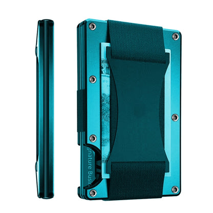 Credit Card Holder Wallets RFID Blocking Slim Metal Card Clip, Black, Grey, Royal Blue, Army Green, Dark Green, Coffee, Fluorescent Green, Carbon Fiber Pattern, Real Carbon Fiber (Light), Real Carbon Fiber (Matte), Red, Blue, Orange, Rainbow�����������...