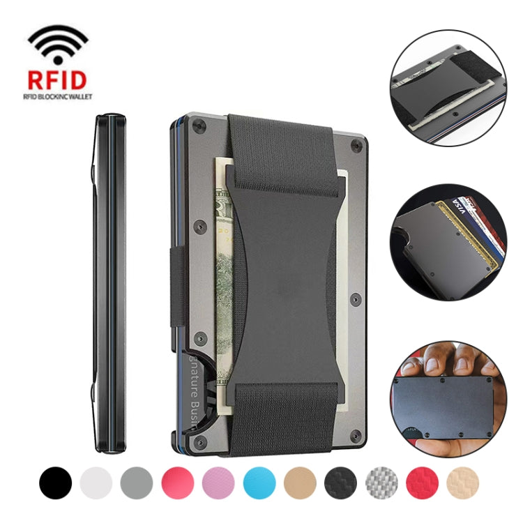 Credit Card Holder Wallets RFID Blocking Slim Metal Card Clip, Black, Grey, Royal Blue, Army Green, Dark Green, Coffee, Fluorescent Green, Carbon Fiber Pattern, Real Carbon Fiber (Light), Real Carbon Fiber (Matte), Red, Blue, Orange, Rainbow�����������...