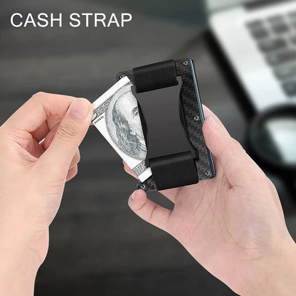 Credit Card Holder Wallets RFID Blocking Slim Metal Card Clip, Black, Grey, Royal Blue, Army Green, Dark Green, Coffee, Fluorescent Green, Carbon Fiber Pattern, Real Carbon Fiber (Light), Real Carbon Fiber (Matte), Red, Blue, Orange, Rainbow�����������...