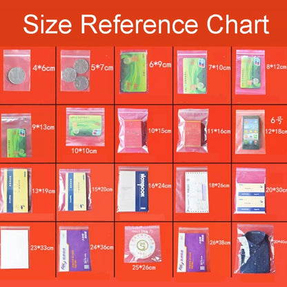 100pcs  Perforated Ziplock Bag Thickened Transparent Packaging Bag Plastic Sealed Bag, 8 x 18cm 12 Silk  Lower Hole, 8 x 18cm 12 Silk No Hole, 8 x 18cm 10 Silk No Hole, 9 x 13cm 10 Silk Lower Hole, 9 x 13cm 10 Silk No Hole, 12 x 18cm 10 Silk Lower Hole...