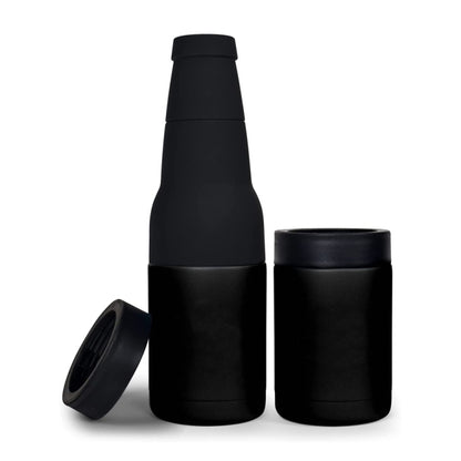Double Vacuum 12oz Coke Can Insulated Mug 304 Stainless Steel Beer Cooler With Bottle Opener, Black