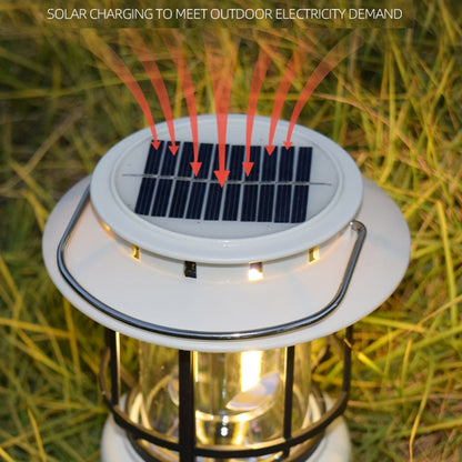 Waterproof Outdoor Tent Retro Atmosphere Horse Lamp, Solar Energy White
