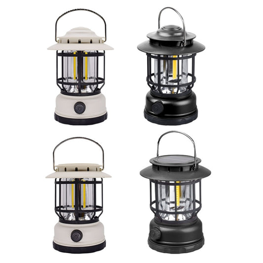 Waterproof Outdoor Tent Retro Atmosphere Horse Lamp, Solar Energy White