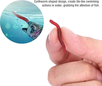 3.5cm Fishy Red Earthworm Fake Bait Luminous Fish Lure