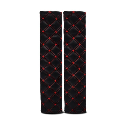 Rhombus Leather Seat Belt Shoulder Protector Pads