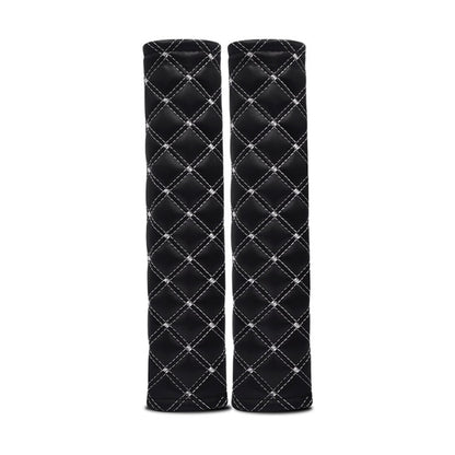 Rhombus Leather Seat Belt Shoulder Protector Pads