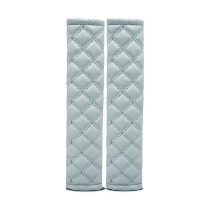 Rhombus Leather Seat Belt Shoulder Protector Pads